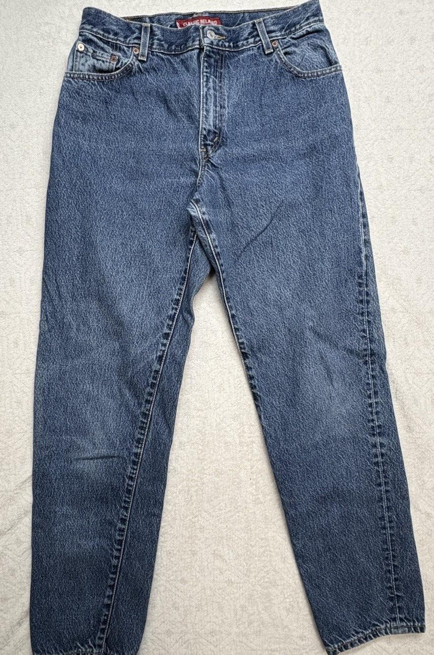 Vintage Levi's 550 Classic Relaxed Fit Tapered Leg Denim Jeans Sz 14 MIS L Mom